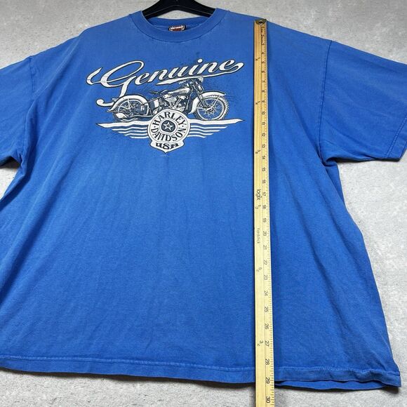Harley Davidson T-Shirt Size 3XL Blue New Hampshire Motorcycles Short Sleeve Tee - Picture 7 of 12
